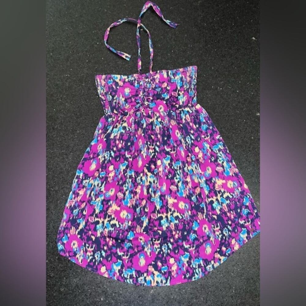 UEC O’NEILL BRIGHT PURPLE SUN HALTER DRESS SZ S